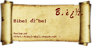 Bibel Ábel névjegykártya