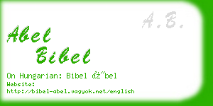abel bibel business card